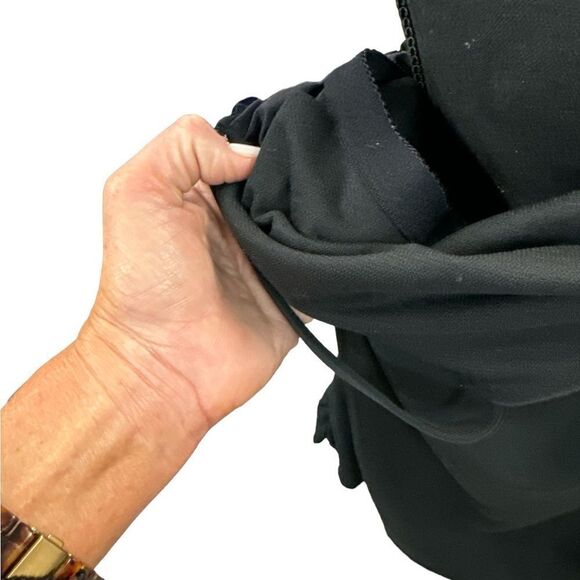 Black with gold accents Tankini top with adjustable straps- 16 DD - Picture 4 of 7